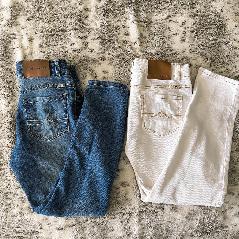Lucky Brand Girls Blue & White Jeans